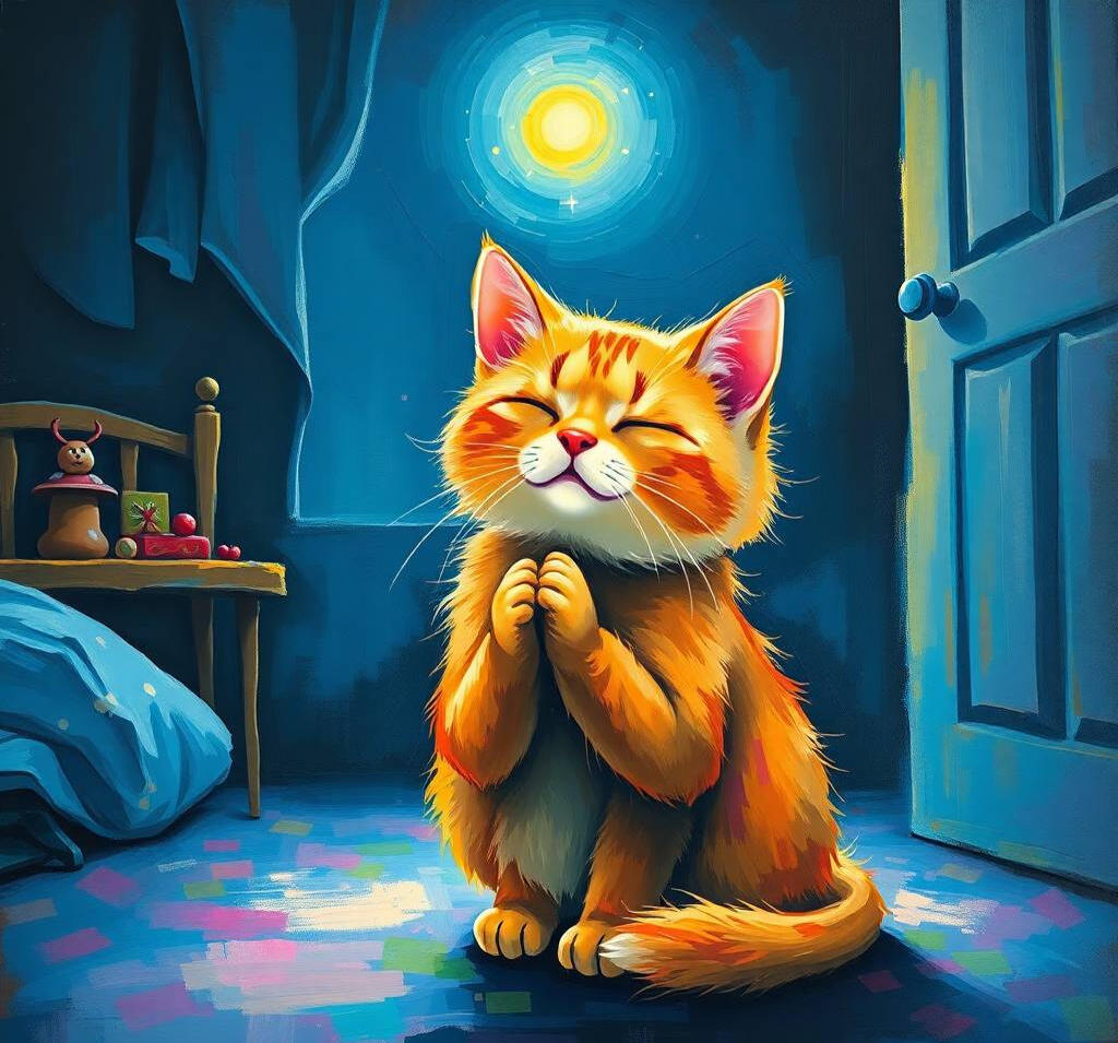 Illustration for a children's book on how to pray